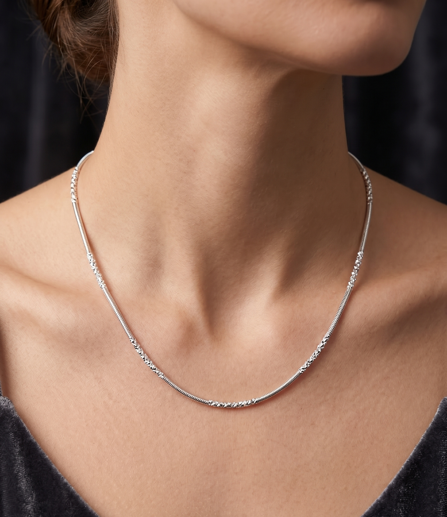 Minimalist Mixed-Texture 925 Chain