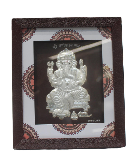 Pure Silver Plated Lord Ganesha Frame