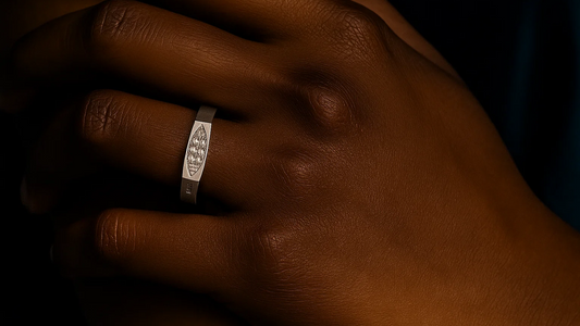 Marquise Gleam 925 Silver Men’s Ring