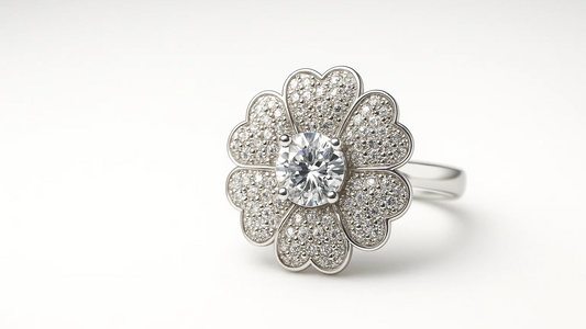 Starlight Bloom Silver Ring