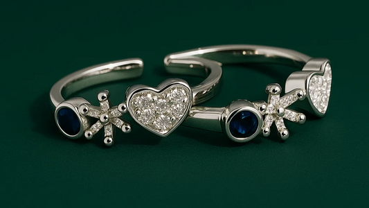 Starlit Love Silver Toe Ring