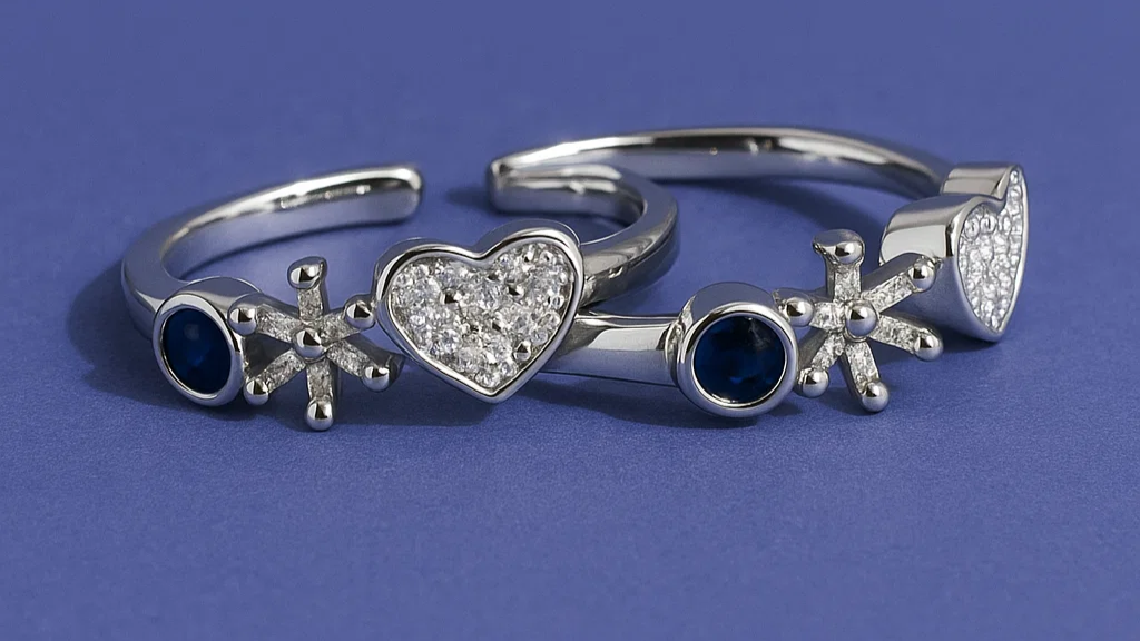 Starlit Love Silver Toe Ring