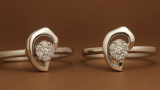 Radiant Cluster Silver Toe Ring