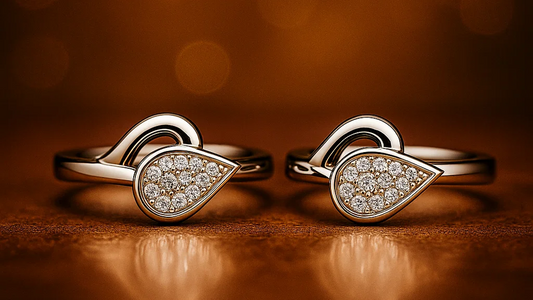 Radiance Drop Silver Toe Ring