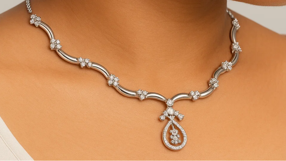 Crystal Bloom Italian Necklace