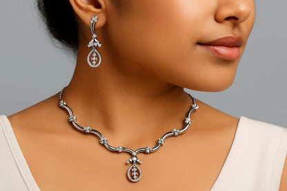 Crystal Bloom Italian Necklace