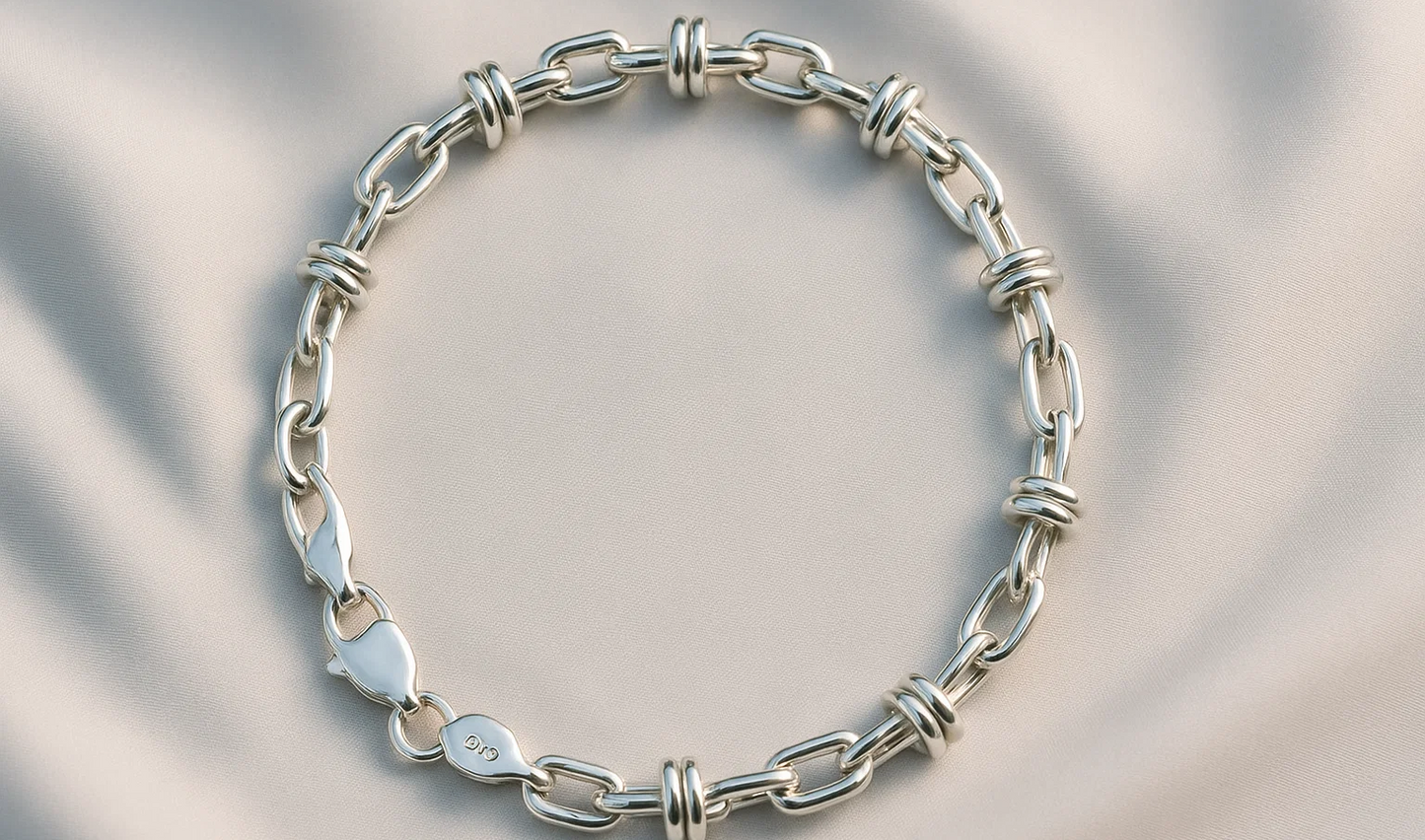 925 Silver Bold Link Chain Bracelet – Modern Minimalist Design