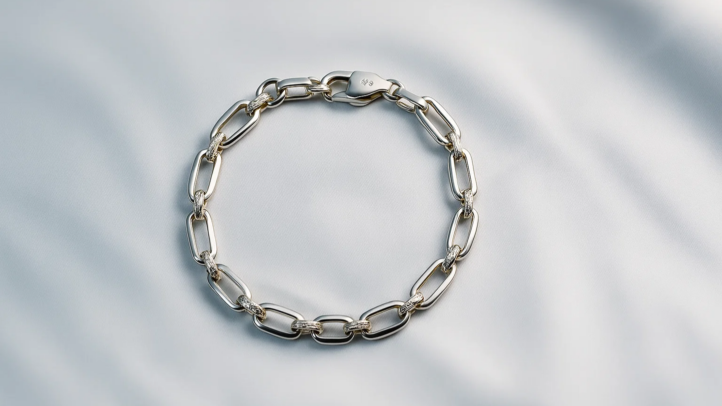 925 sterling chain link bracelet