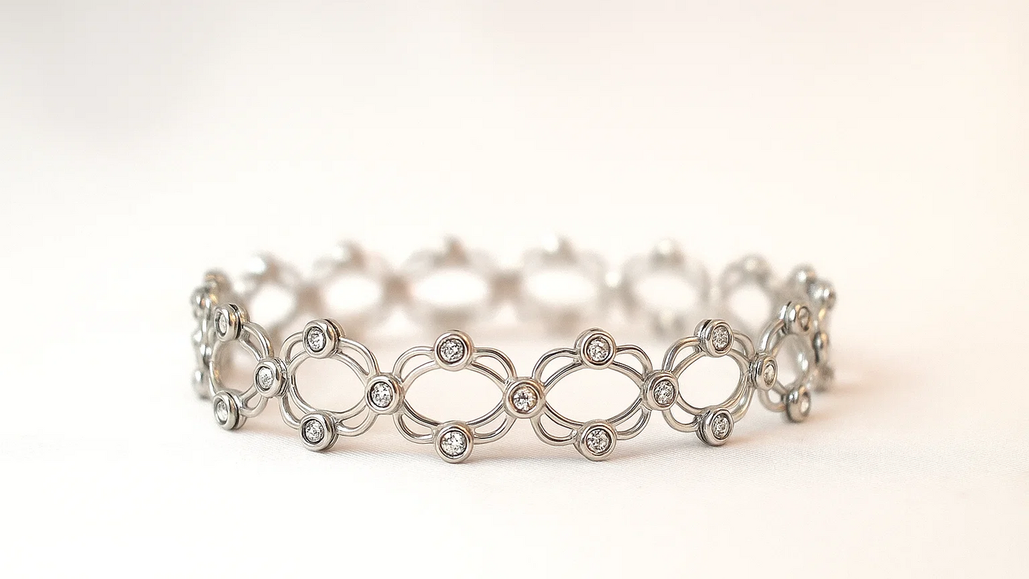 Designer Silver Openwork Cuff Bracelet – Ring-cum-Bracelet