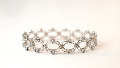 Designer Silver Openwork Cuff Bracelet – Ring-cum-Bracelet