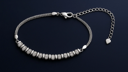 925 Sterling Silver Sparkle Bar Bracelet