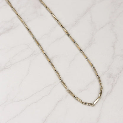 Sleek Bar Link Silver Chain
