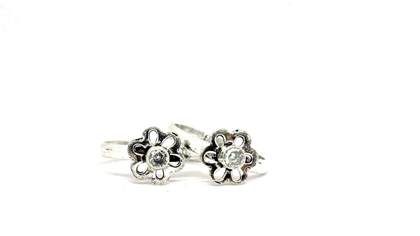 Daisy Bloom 925 Silver Toe Ring
