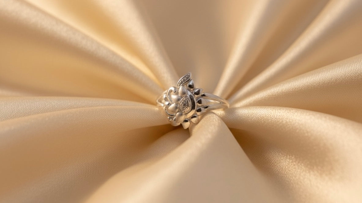 925 Silver Lotus Bloom Ring