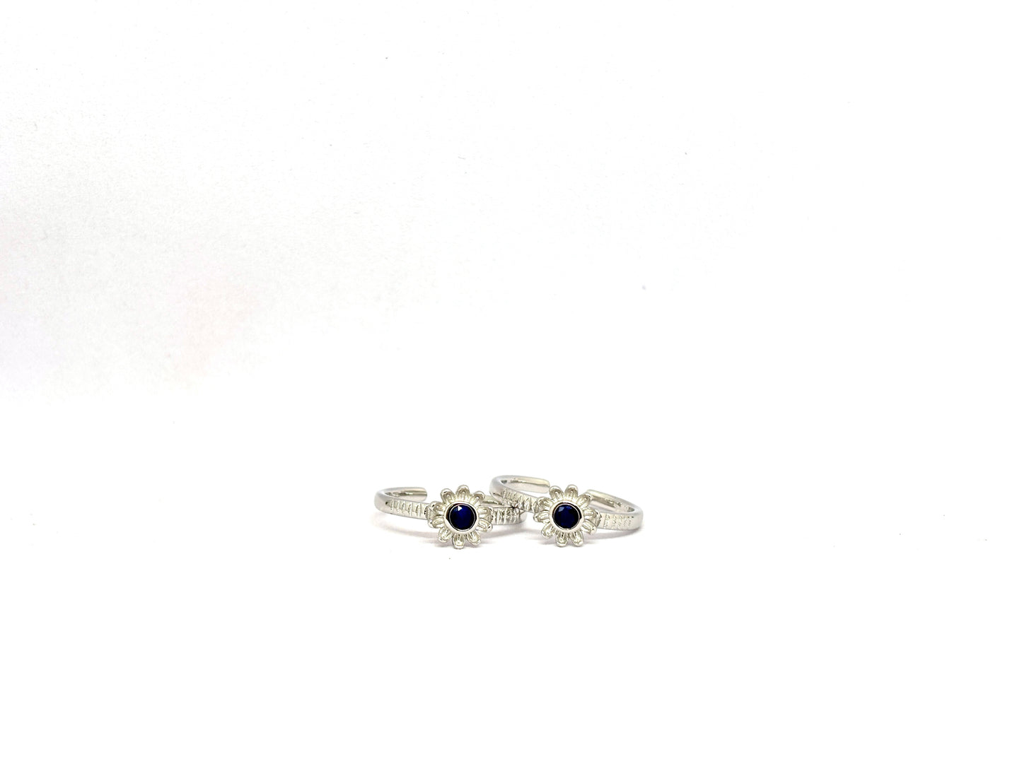 Floral Charm 925 Silver Toe Ring