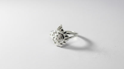 925 Silver Lotus Bloom Ring