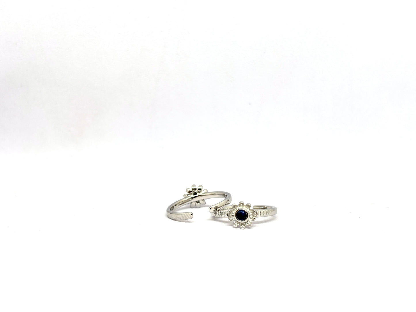 Floral Charm 925 Silver Toe Ring