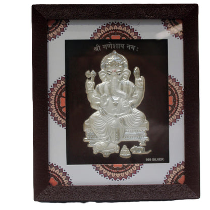 Pure Silver Plated Lord Ganesha Frame