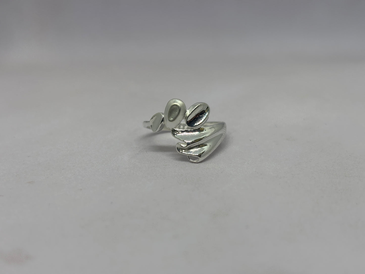 925 Silver Abstract Flow Ring