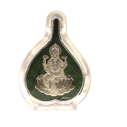 999 Silver Goddess Lakshmi Leaf Frame | Pooja & Gift Article