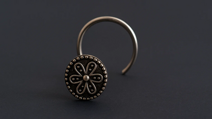 Oxidised Daisy Charm Nosepin