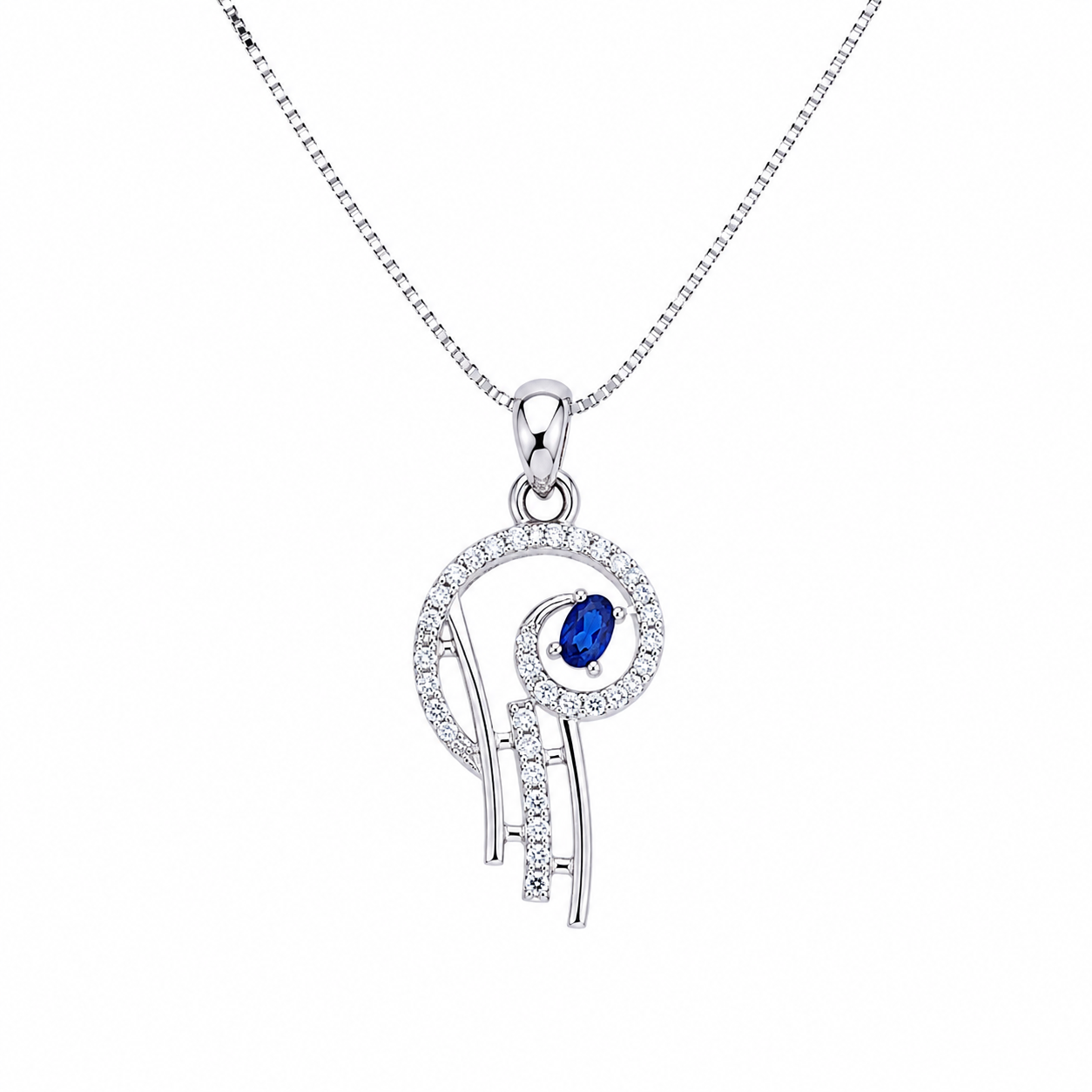 Azure Royale 925 Sterling Silver Pendant Set