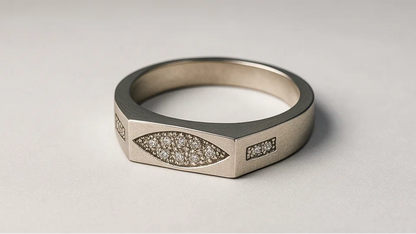 Marquise Gleam 925 Silver Men’s Ring