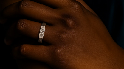 Marquise Gleam 925 Silver Men’s Ring