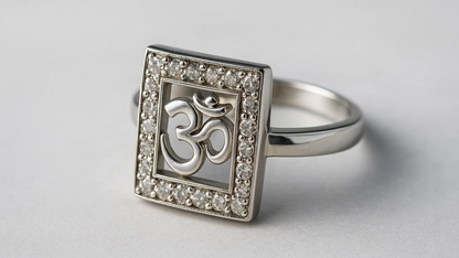 925 Sterling Silver “Om” Symbol Ring – Spiritual Elegance