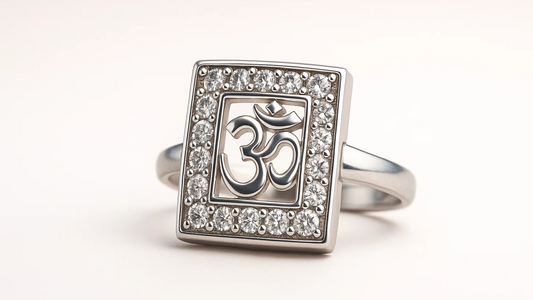 925 Sterling Silver “Om” Symbol Ring – Spiritual Elegance