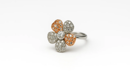 Twinkling Blossom Silver Ring