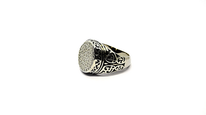 Men’s Vintage Oval Cluster Stone Statement Ring