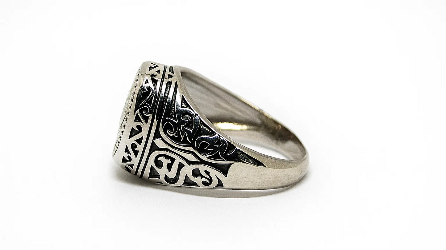 Men’s Vintage Oval Cluster Stone Statement Ring