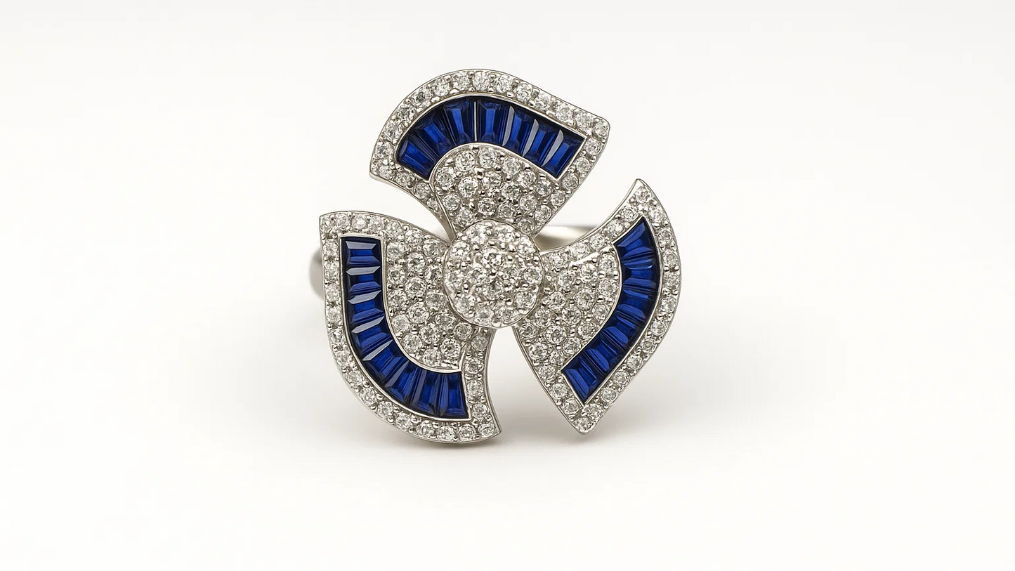 Celestial Fan Silver Ring