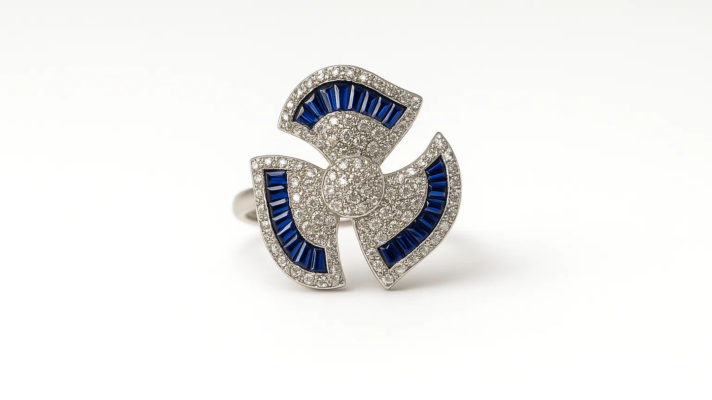 Celestial Fan Silver Ring