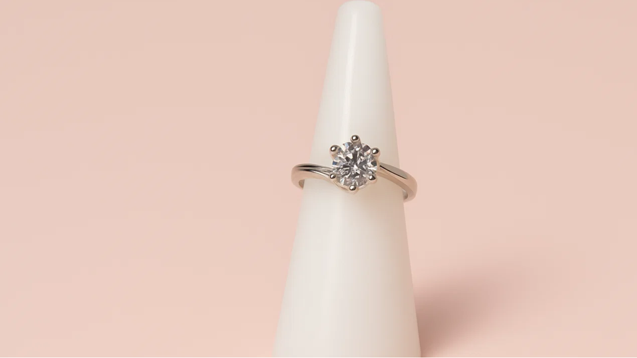 Classic 925 Sterling Silver Solitaire Ring