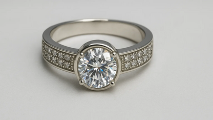 Eterna Radiance Solitaire Silver Ring