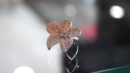 Sterling Silver Two-Tone Leaf Ring