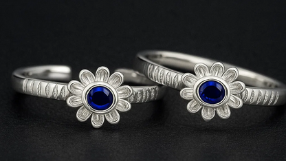 Floral Charm 925 Silver Toe Ring