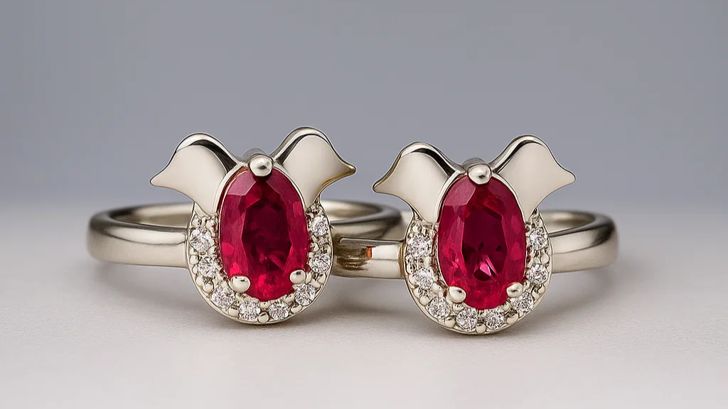 Halo of Love Red Stone Toe Ring