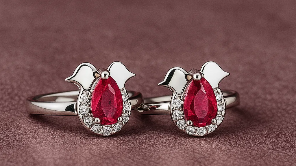 Halo of Love Red Stone Toe Ring