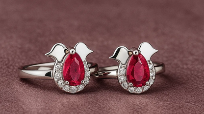 Halo of Love Red Stone Toe Ring