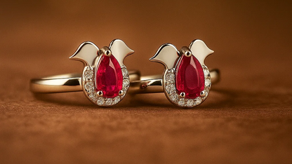 Halo of Love Red Stone Toe Ring