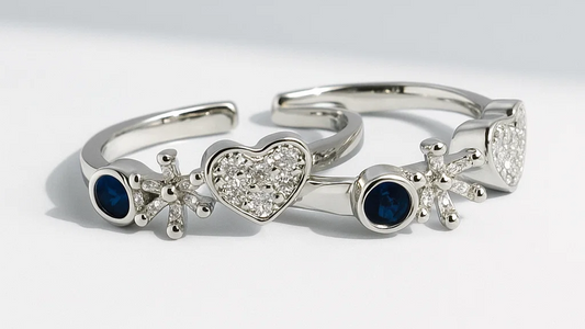 Starlit Love Silver  Toe Ring