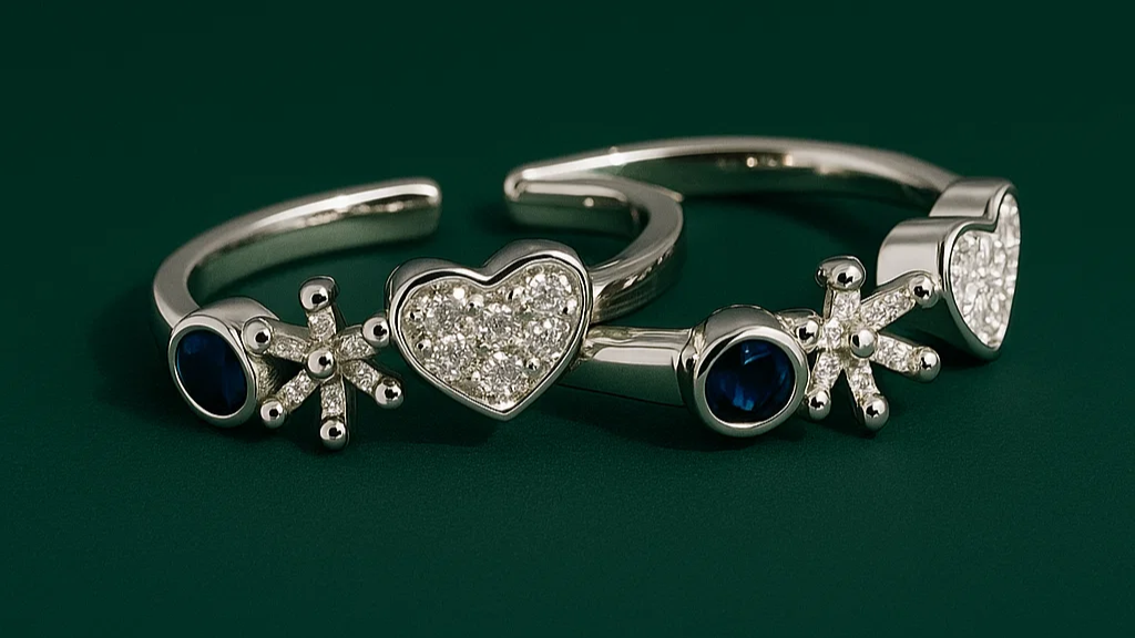 Starlit Love Silver  Toe Ring