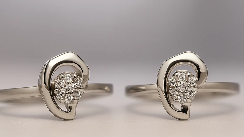 Radiant Cluster Silver Toe Ring