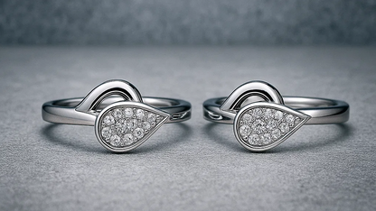 Radiance Drop Silver Toe Ring