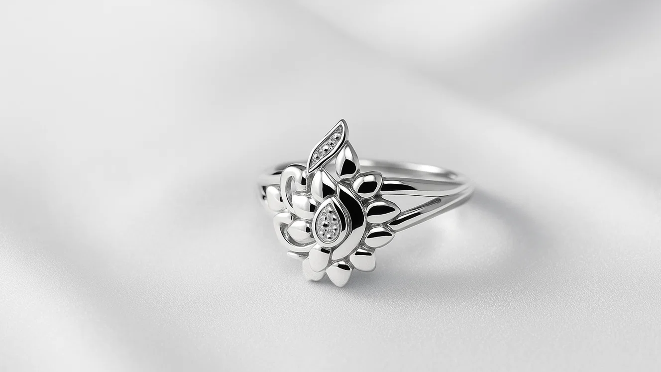 925 Silver Lotus Bloom Ring