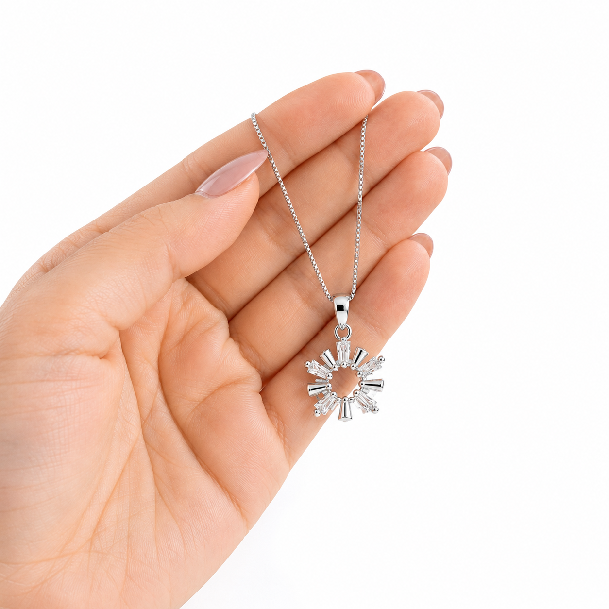 Lumina Halo 925 Pendal Set Necklace