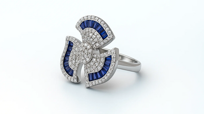 Celestial Fan Silver Ring